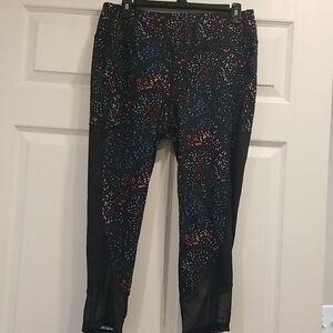 Avia Black Leggings with Colorful Pattern